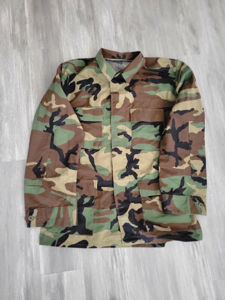 New old Stock USGI Large Long Vintage Woodland BDU Hot Weather Combat Coat